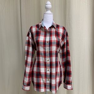 NWOT Obey plaid button down